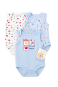 Baby nautical sleeveless bodysuit set (3-pack)