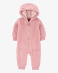 Carters fleece pink overall
