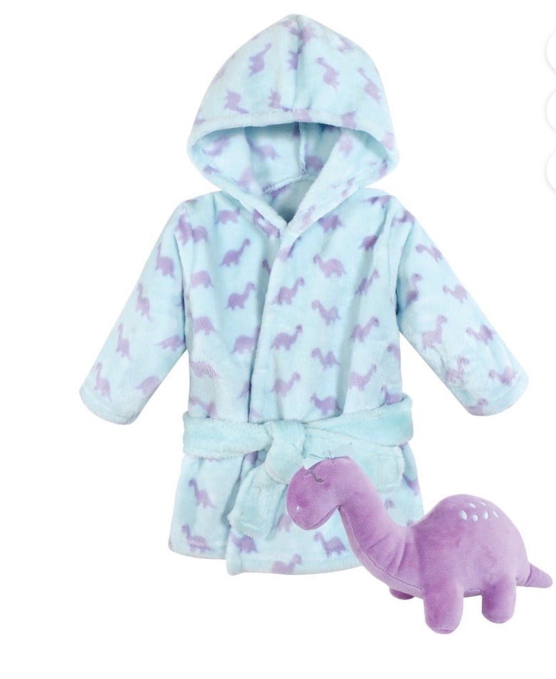 Lavender little Dino Robe set
