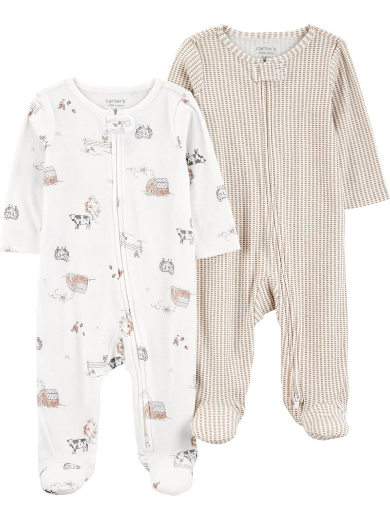 Carters 2 way zipper overall