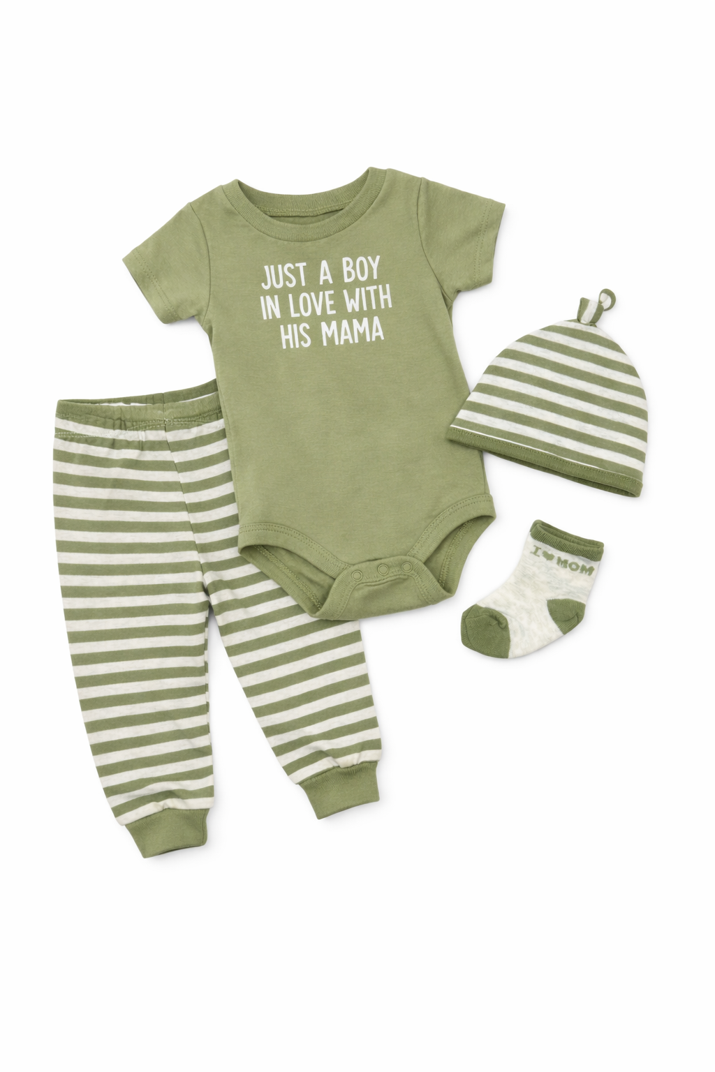 Just a boy in love with his mama set 4 pcs