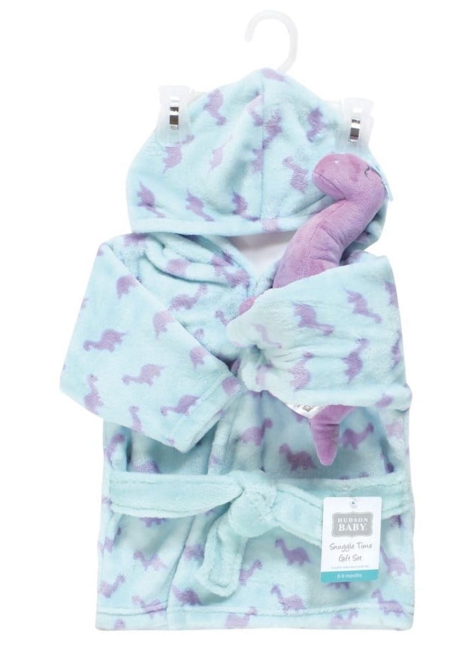 Lavender little Dino Robe set