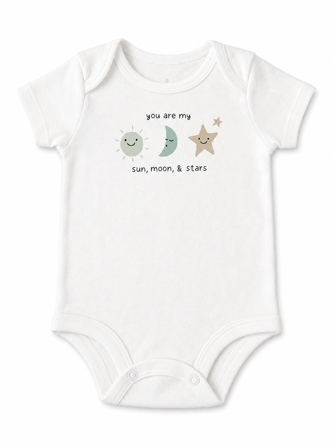 Baby sheep and stars bodysuit set (5-pack)