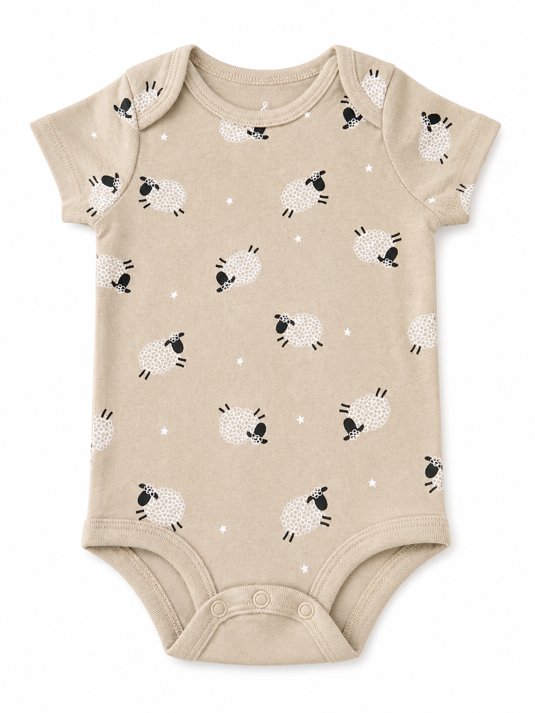 Baby sheep and stars bodysuit set (5-pack)