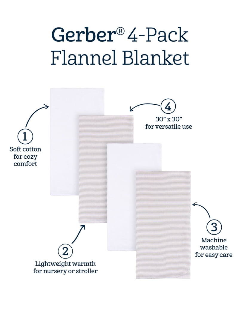 Gerber 4 flannel blankets