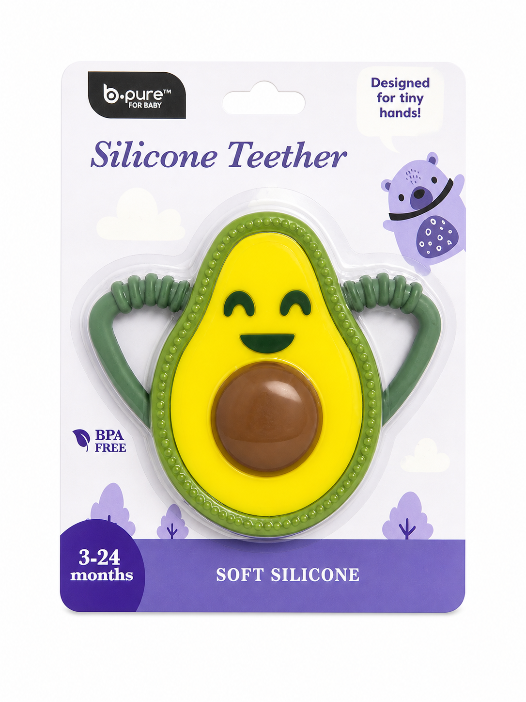 Avocado silicone teether