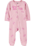 Carters soft fleece little sister overall