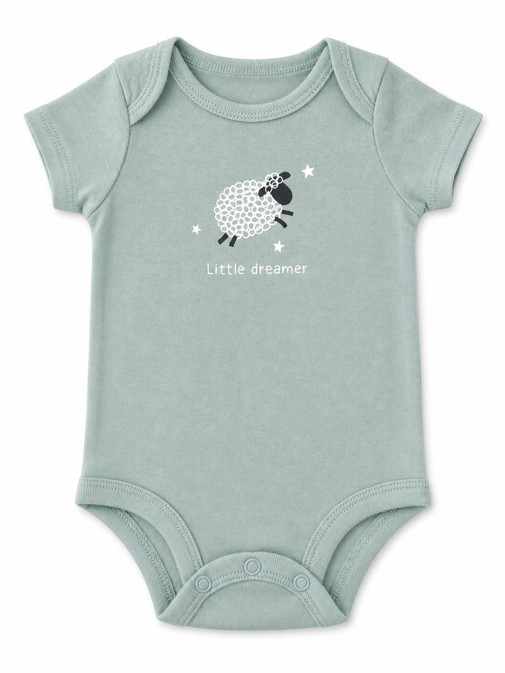 Baby sheep and stars bodysuit set (5-pack)