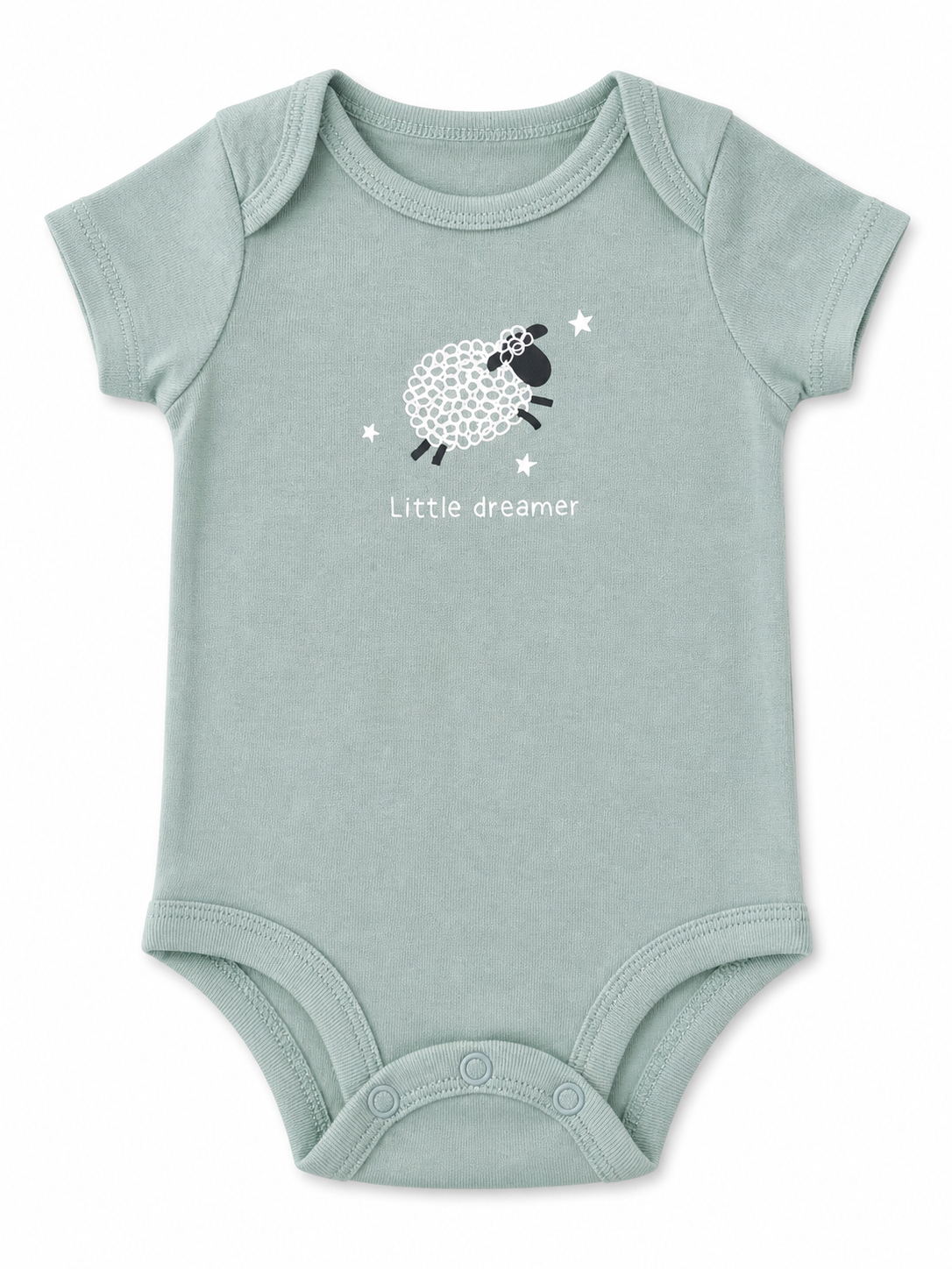 Baby sheep and stars bodysuit set (5-pack)