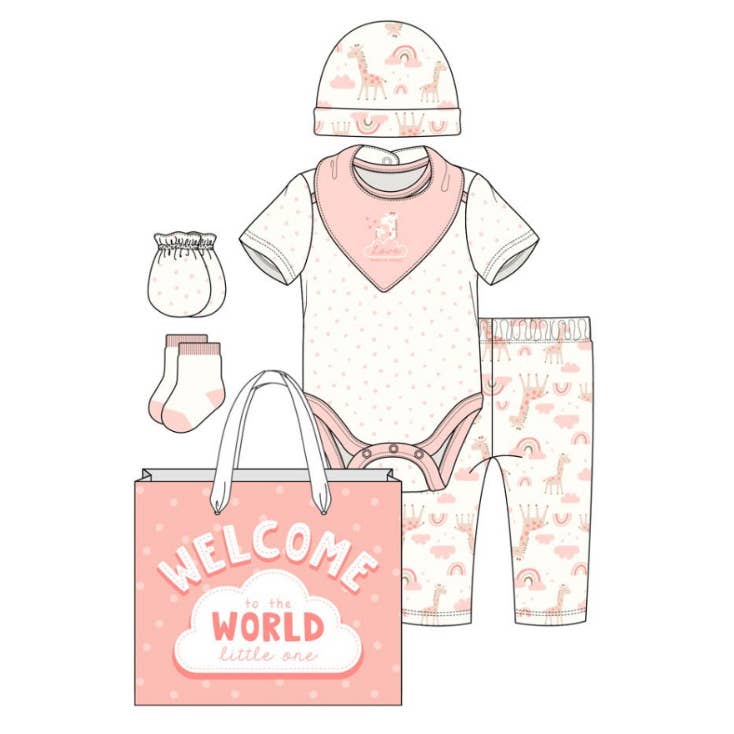 8 pieces gift set for baby girl