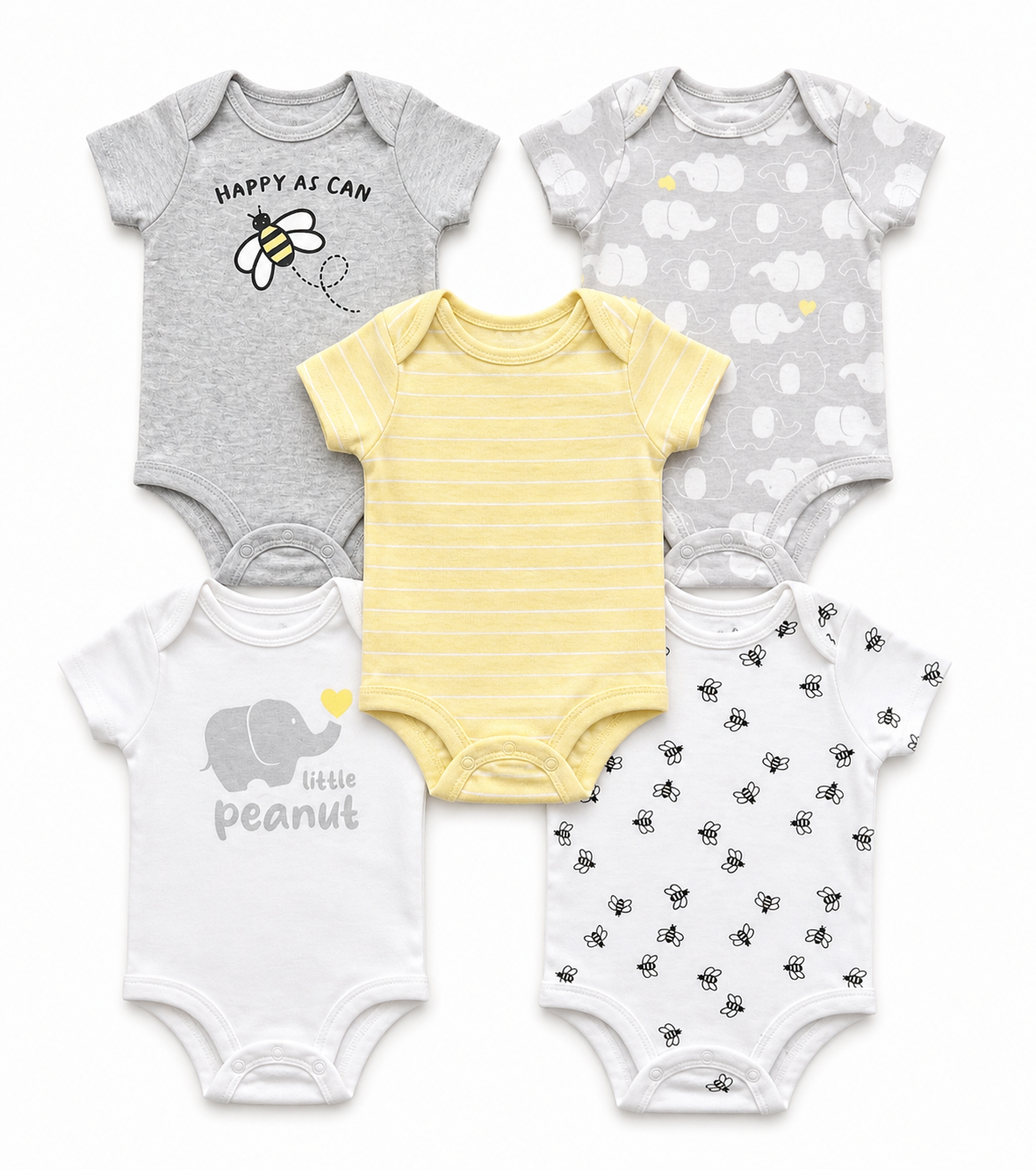 Little peanut baby bodysuit set (5-pack)