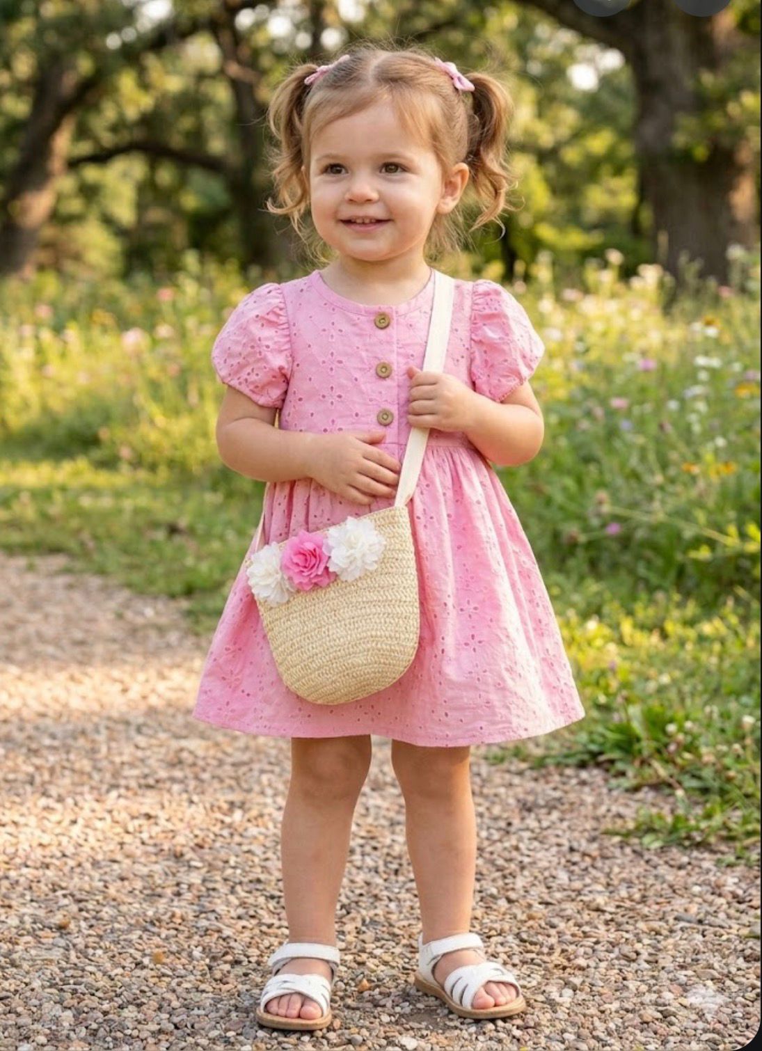 Little lass dress 3 pcs styled with bag