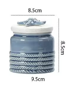 Ocean style ceramic jar