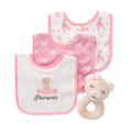 Princess 3 bibs with toy
