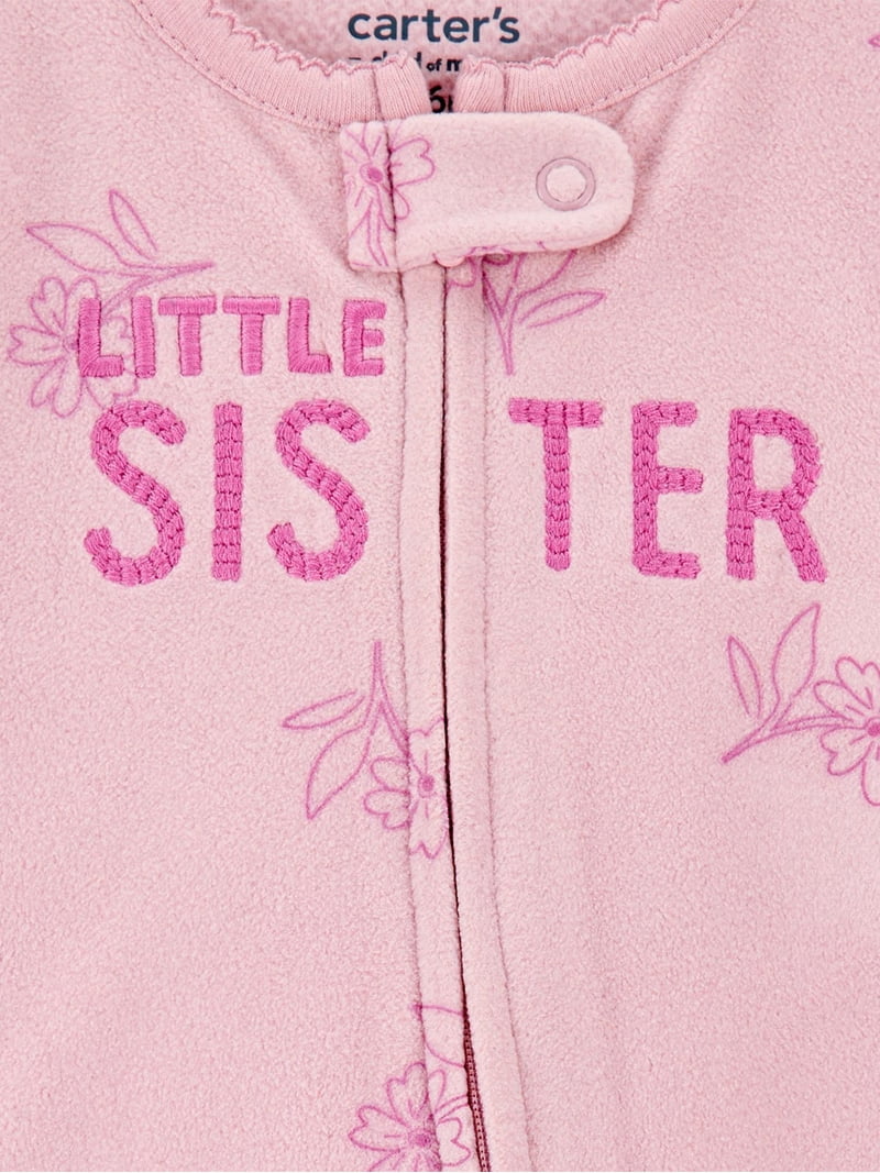 Carters soft fleece little sister overall